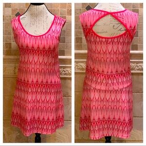 Prana Calico Feather printed cut-out mini dress